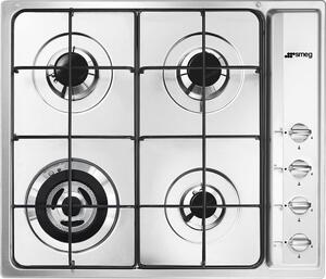Smeg Piano Cottura 4 Fuochi a Gas da Incasso 60 cm colore Acciaio Inox - SR64S