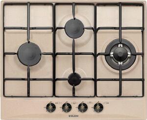 Glem Gas Piano cottura 4 Fuochi a gas da Incasso (1 Bruciatore Tripla Corona) Larghezza 60 cm colore Sabbia - GT645SA