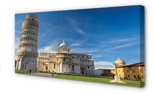 Quadro su tela Cattedrale della torre della curva italiana 100x50 cm