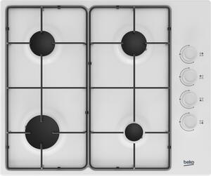 Beko Piano Cottura 4 Fuochi a Gas da Incasso Larghezza 60 cm colore Bianco Smaltato - HIGG64123SW