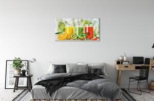 Quadro su tela Cocktail di fragole kiwi 100x50 cm