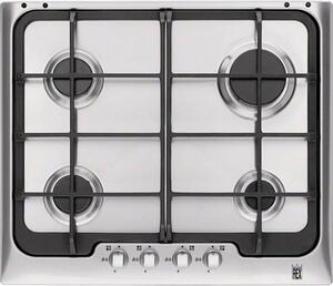 Electrolux Piano Cottura 4 Fuochi a Gas da Incasso Larghezza 60 cm con Griglie in Ghisa colore Inox - PX 640 ROV Linea Rustico Soft