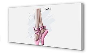 Quadro su tela Scarpe da balletto rosa 100x50 cm