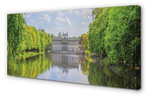 Quadro su tela Varsavia Palace Lake Las 100x50 cm