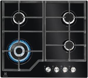 Electrolux Piano Cottura 4 Fuochi a Gas Larghezza 60 cm Piano colore Nero - KGG64362K