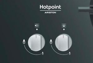 Hotpoint Ariston Piano Cottura 4 Fuochi a Gas Larghezza 60 cm in Vetro colore Specchio - HAGD 61S/MR