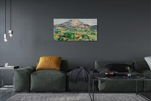 Quadro su tela Art Meadow con vista sulla montagna 100x50 cm