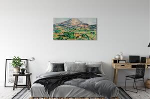 Quadro su tela Art Meadow con vista sulla montagna 100x50 cm