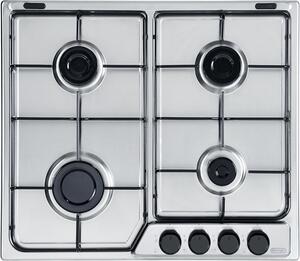 De Longhi Piano Cottura 4 Fuochi a Gas Larghezza 60 cm Piano in Acciaio Inossidabile - FFA46ASV