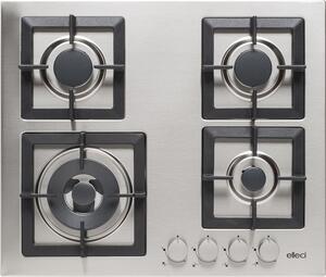 ELLECI Piano Cottura 4 Fuochi Acciaio Inox da Incasso 60 Cm - PIAP601INWS