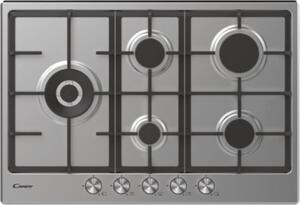 Candy Piano Cottura 5 Fuochi a Gas (1 Bruciatore Doppia Corona) 75 cm colore Inox - CHG7WL4WTX
