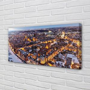 Foto quadro su tela Fiume panorama invernale di sedivera 100x50 cm