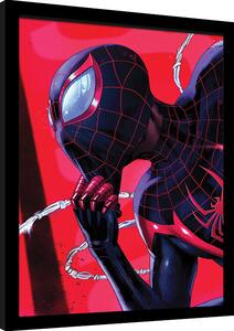 Quadro Spider-Man - Red Background, Poster Incorniciato