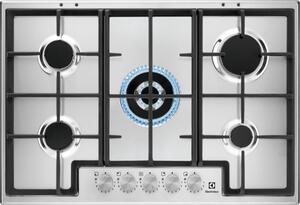 Electrolux Piano Cottura 5 Fuochi a Gas 75 cm Superficie in Acciaio colore Inox - EGS75362X