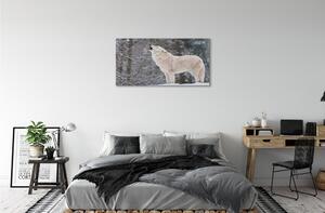 Quadro su tela Wolf Winter Forest 100x50 cm