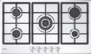 Candy Piano Cottura 5 Fuochi a Gas 86 cm colore Inox Moderna - CHG93WX/1