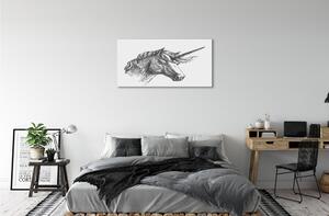 Stampa quadro su tela Disegnare unicorno 100x50 cm