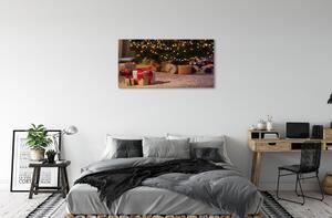 Quadro stampa su tela Regali dell'albero di Natale 100x50 cm