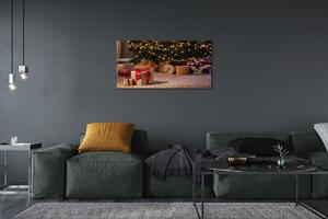 Quadro stampa su tela Regali dell'albero di Natale 100x50 cm