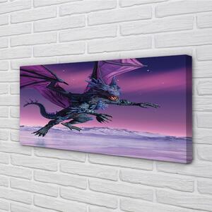 Stampa quadro su tela Cielo del drago colorato 100x50 cm