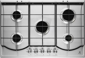 Electrolux Piano cottura 5 Fuochi a gas da incasso Larghezza 75 cm Bruciatori Fiamma Pura colore Inox - PQ 750 X Serie Slim Profile
