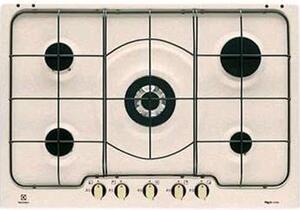 Electrolux Piano Cottura 5 Fuochi a gas da Incasso Larghezza 75 cm colore Sabbia - RGG 7253 OON