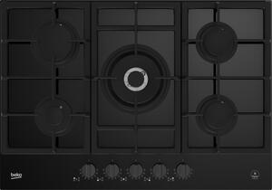 Beko Piano Cottura 5 Fuochi a Gas da Incasso Larghezza 75 cm colore Nero - HILW 75325 SDX