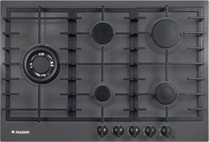 Plados Piano cottura 5 Fuochi a gas da incasso Larghezza 75 cm Materiale MicroUltragranit colore Black Matt - SLIM75 UG70