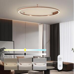 Immax NEO 07325-120C-LED Plafoniera dimmerabile FINO 72W/230V 120 cm Tuya oro rosa + telecomando