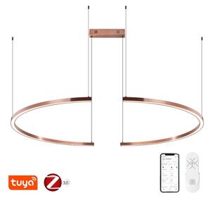 Immax NEO 07328L - Lampadario LED dimmerabile a sospensione su cavo FINO 72W/230V 120 cm oro rosa Tuya+telecomando