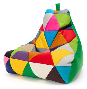 Pouf poltrona sacco seduta keiko m patchwork poliestere