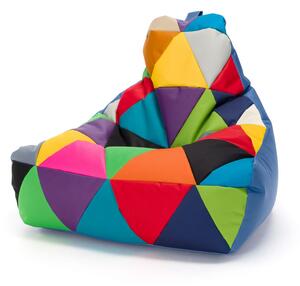 Pouf poltrona sacco seduta keiko m patchwork poliestere