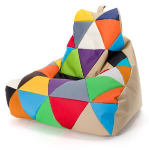 Pouf poltrona sacco seduta keiko m patchwork poliestere