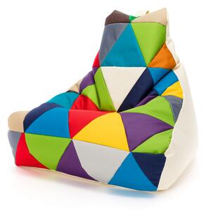 Pouf poltrona sacco seduta keiko m patchwork poliestere