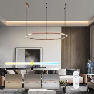 Immax NEO 07328L - Lampadario LED dimmerabile a sospensione su cavo FINO 72W/230V 120 cm oro rosa Tuya+telecomando