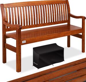 Panchina da giardino KESSER® in legno, resistente alle intemperie | Per 3-4 persone | Panchina da parco in legno massello | Panchina con portata massima di 320 kg | Panchina da balcone, terrazza e giardino, copertura inclusa