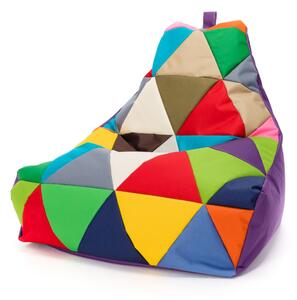 Pouf poltrona sacco seduta keiko m patchwork poliestere