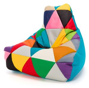 Pouf poltrona sacco seduta keiko m patchwork poliestere