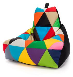 Pouf poltrona sacco seduta keiko m patchwork poliestere