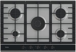 Haier Piano Cottura 5 Fuochi a Gas Larghezza 75 cm in Acciaio Inox colore Inox - HAHG7W5XH Series 4