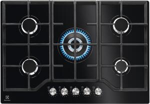 Electrolux Piano Cottura 5 Fuochi a Gas Larghezza 75 cm Piano colore Nero - KGG75362K