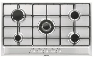 Glem Gas Piano Cottura 5 Fuochi a Gas Larghezza 86 cm in Acciaio Inox colore Inox - P95FXV