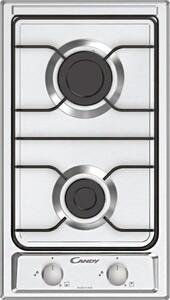 Candy Piano Cottura a Gas 2 Fuochi 28.8 cm colore Inox - CHW23X