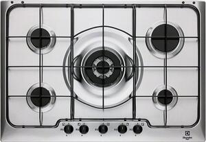 Electrolux Piano Cottura 5 Fuochi da Incasso a Gas (1 Bruciatore Tripla Corona) Larghezza 75 cm colore Inox - PX750UV