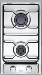 De Longhi Piano Cottura a Gas 2 Fuochi Larghezza 30 cm in Acciaio Inox colore Inox - I 23 D