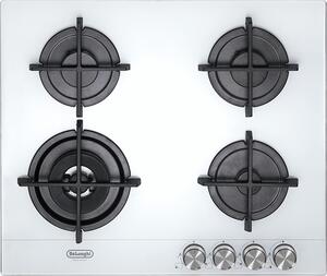 De Longhi Piano Cottura a gas 4 Fuochi 60 cm in vetro temperato colore Bianco - NSL460B