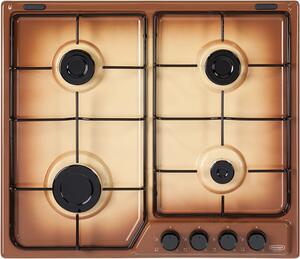 De Longhi Piano Cottura a Gas 4 Fuochi 60 cm colore Marrone - FFT 46 ASV