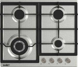 Samet Piano Cottura a Gas 4 Fuochi 60 cm Materiale Acciaio Inox colore Inox - Sansone60IX