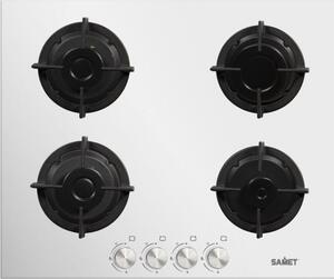 Samet Piano Cottura a Gas 4 Fuochi 60 cm Materiale Vetro colore Bianco - Venere60BI