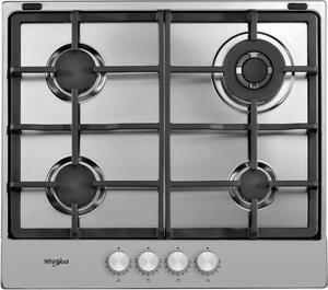 Whirlpool Piano Cottura a Gas 4 Fuochi a Gas 58 Cm in Acciaio Inox - TGML661IX